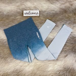 Gymshark ombre seamless leggings blue